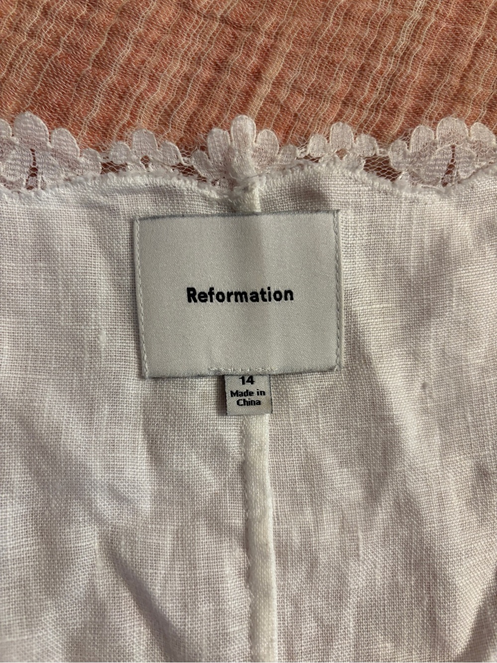 Reformation Annabella White Linen Top - Picture 6 of 6